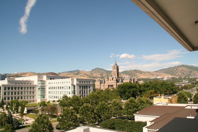 Trip (7).JPG - Right: Federal Building Salt Lake City Utah and Center: Salt Lake City and County Building